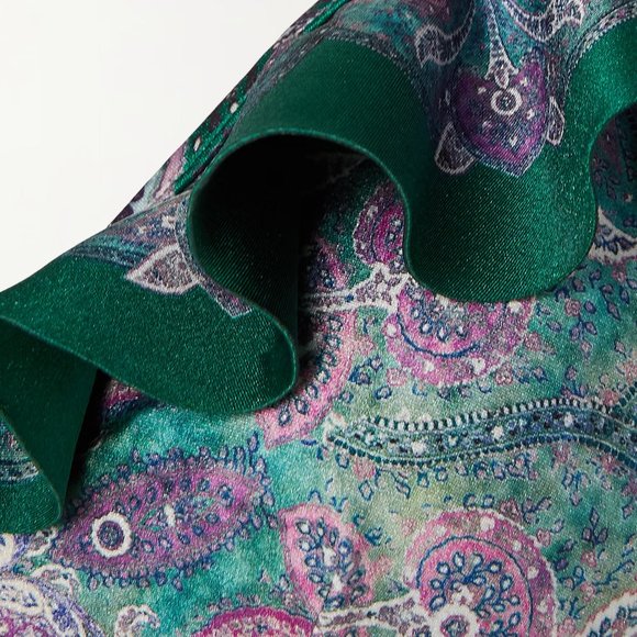 ZIMMERMANN Anneke Wrap Ruffle Paisley Print Teal Bikini Set Revolve - Picture 5 of 6